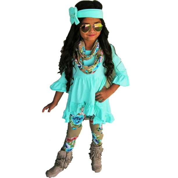 Toddler Kids Baby Girls Flower Top Dress Pants Legging Outfits Clothes US Stock Toddler Kids Baby Girls Flower Top Dress Pants Legging Outfits Clothes US Stock